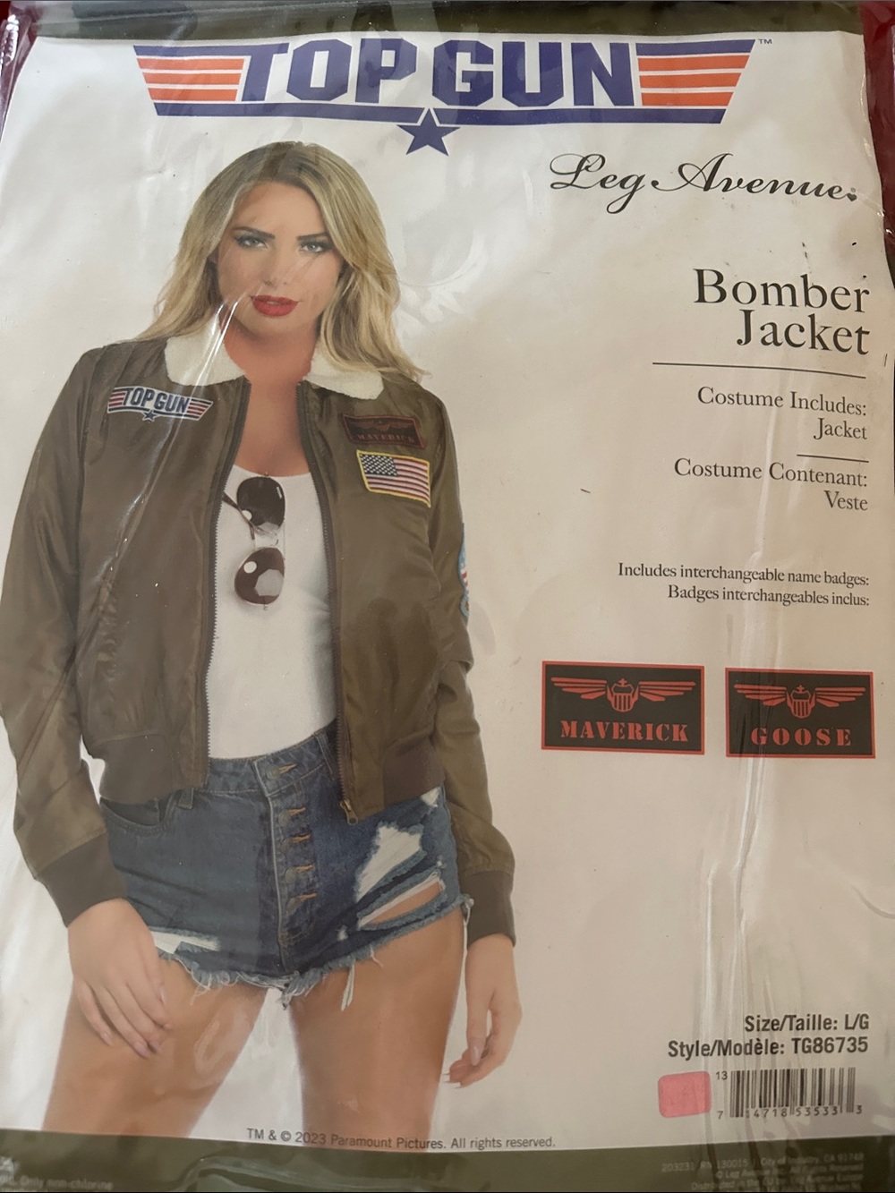 Leg Avenue Olive Green Bomber Jacket with Patches